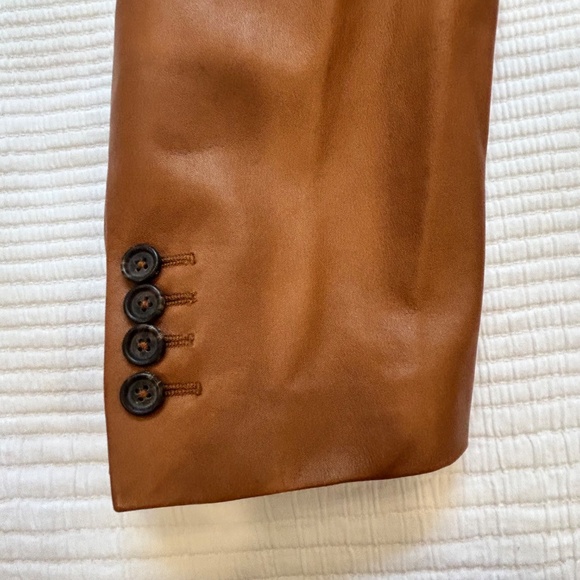 Polo Ralph Lauren Men's Luxury Leather Sport Coat/Blazer - Saddle Brown - XL - Picture 9 of 13